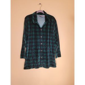 Jennifer Scott Velour Plaid Top
